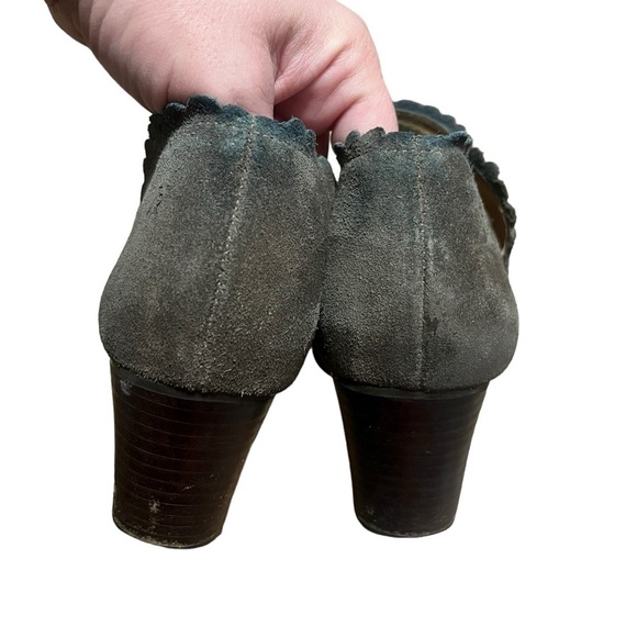 Jack Rogers Marianne gray suede scallop edge booties - Picture 6 of 9